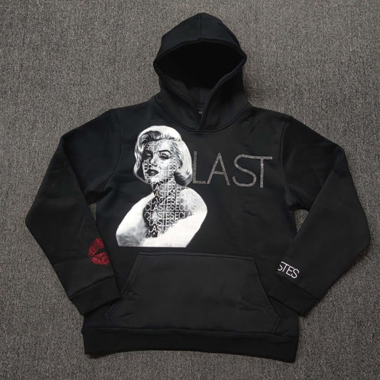 MonCLASTES Rhinestone Black Hoodie