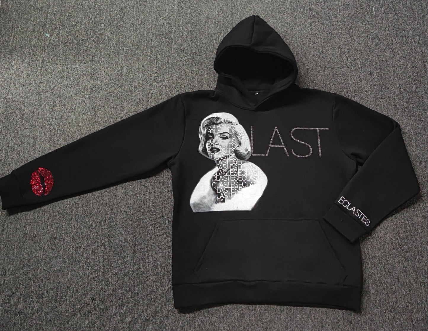 MonCLASTES Rhinestone Black Hoodie