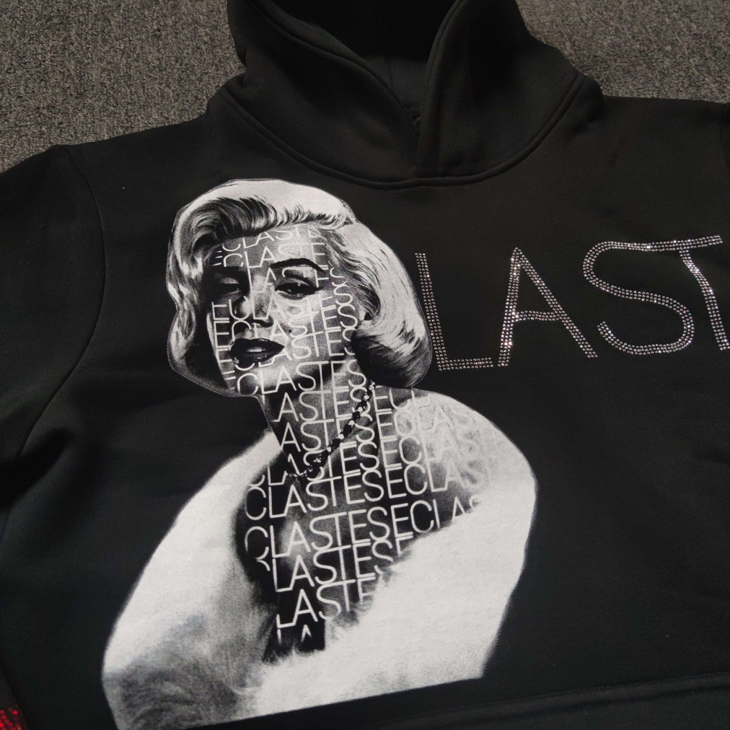 MonCLASTES Rhinestone Black Hoodie